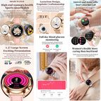 T86 Woman Health 1.27 inch Smart Watch, BT Call / Physiological Cycle / Heart Rate / Blood Pressure / Blood Glucose / SOS