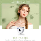 S925 Sterling Silver Heart-shaped Positioning Buckle Beads DIY Bracelet Necklace Accessories
