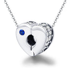 S925 Sterling Silver Heart-shaped Positioning Buckle Beads DIY Bracelet Necklace Accessories