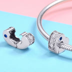 S925 Sterling Silver Heart-shaped Positioning Buckle Beads DIY Bracelet Necklace Accessories