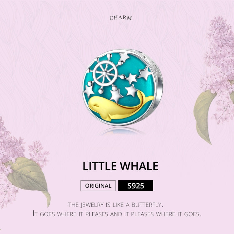 S925 Sterling Silver Whale Star Beads DIY Bracelet Necklace Accessories