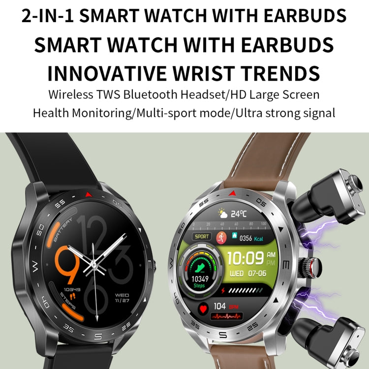 T95 1.52 inch BT5.0 Smart Sport Watch with Earbuds, Support Bluetooth Call / Blood Oxygen / Heart Rate / Blood Pressure Health Monitor — view 4