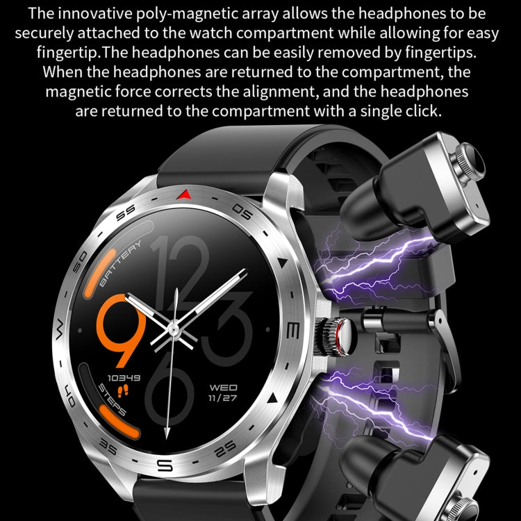 T95 1.52 inch BT5.0 Smart Sport Watch with Earbuds, Support Bluetooth Call / Blood Oxygen / Heart Rate / Blood Pressure Health Monitor — view 8