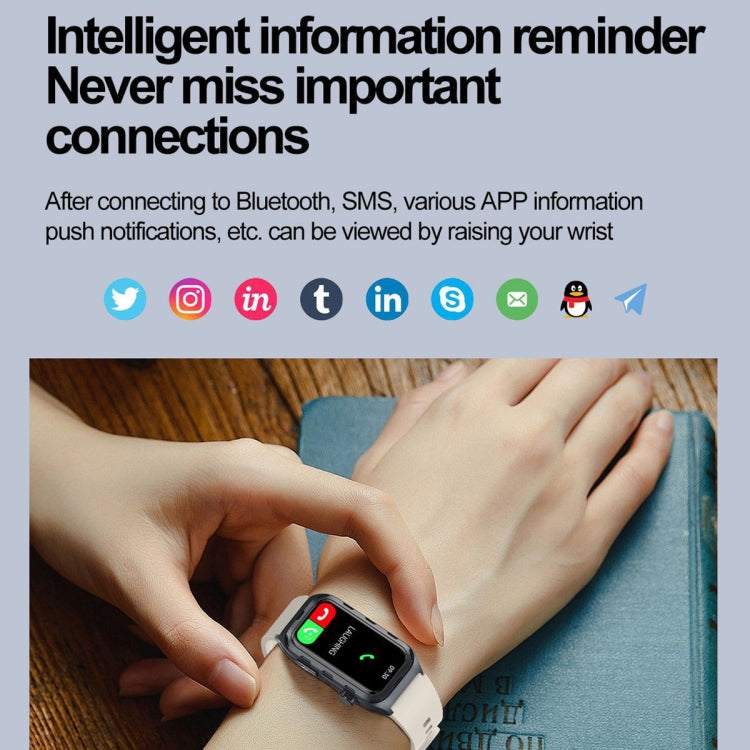 TK79 1.47 inch IP68 Waterproof Smart Watch, Support ECG / Blood Glucose / Blood Oxygen Monitoring / Uric Acid