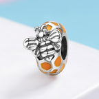 S925 Sterling Silver Bee Beads DIY Bracelet Necklace Accessories