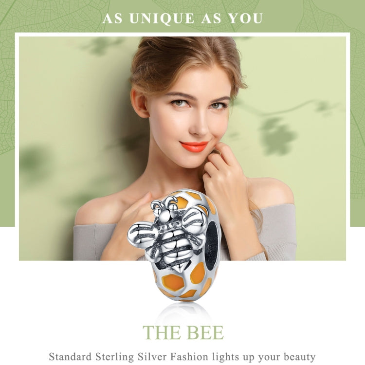 S925 Sterling Silver Bee Beads DIY Bracelet Necklace Accessories