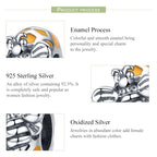 S925 Sterling Silver Bee Beads DIY Bracelet Necklace Accessories