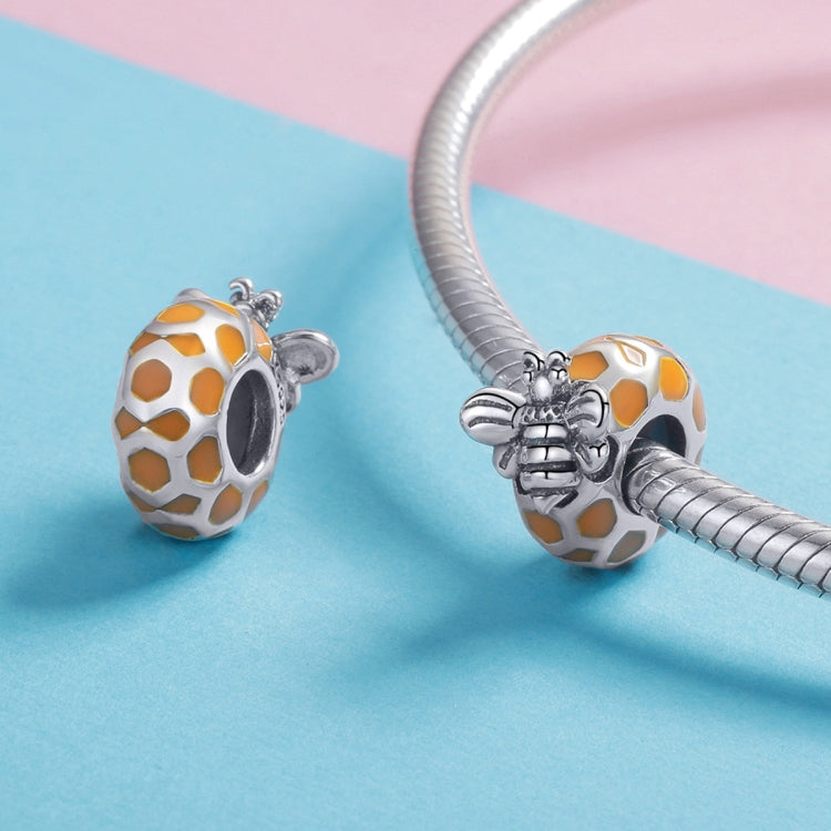 S925 Sterling Silver Bee Beads DIY Bracelet Necklace Accessories