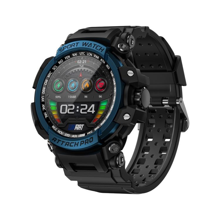 LOKMAT ATTACK Pro 1.39 inch BT5.1 Smart Sport Watch, Support Bluetooth Call / Sleep / Heart Rate / Blood Pressure Health Monitor — Blue Black