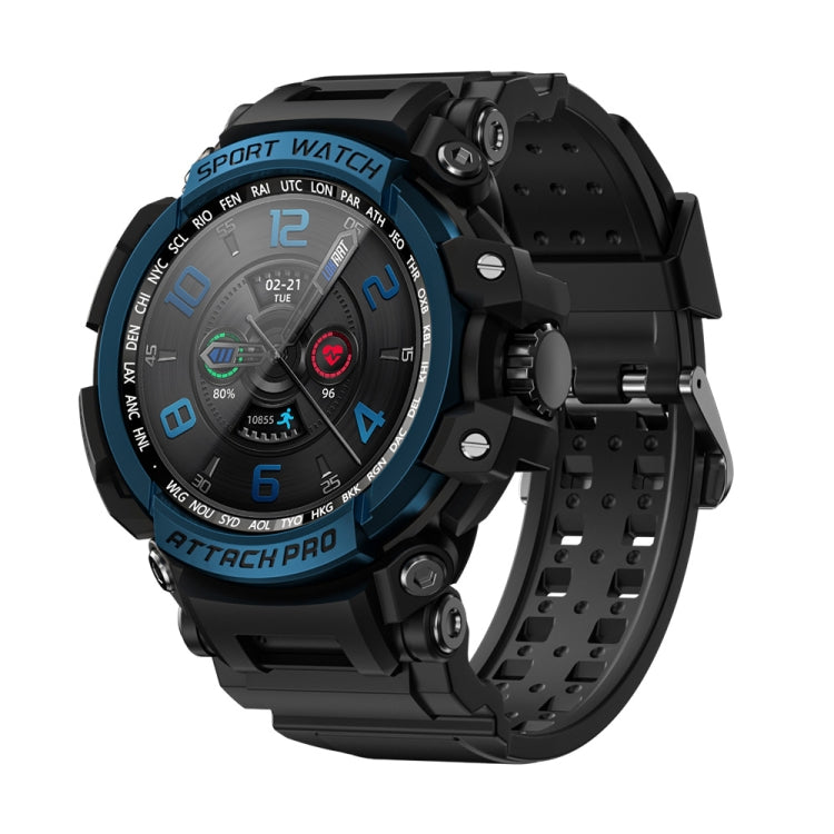 LOKMAT ATTACK Pro 1.32 inch BT5.1 Smart Sport Watch, Support Bluetooth Call / Sleep / Blood Oxygen / Heart Rate / Blood Pressure Health Monitor — Black