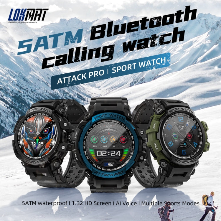 LOKMAT ATTACK Pro 1.32 inch BT5.1 Smart Sport Watch, Support Bluetooth Call / Sleep / Blood Oxygen / Heart Rate / Blood Pressure Health Monitor — view 5