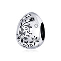 Easter Egg Retro Pattern Sterling Silver S925 Beaded DIY Bracelet Accessories