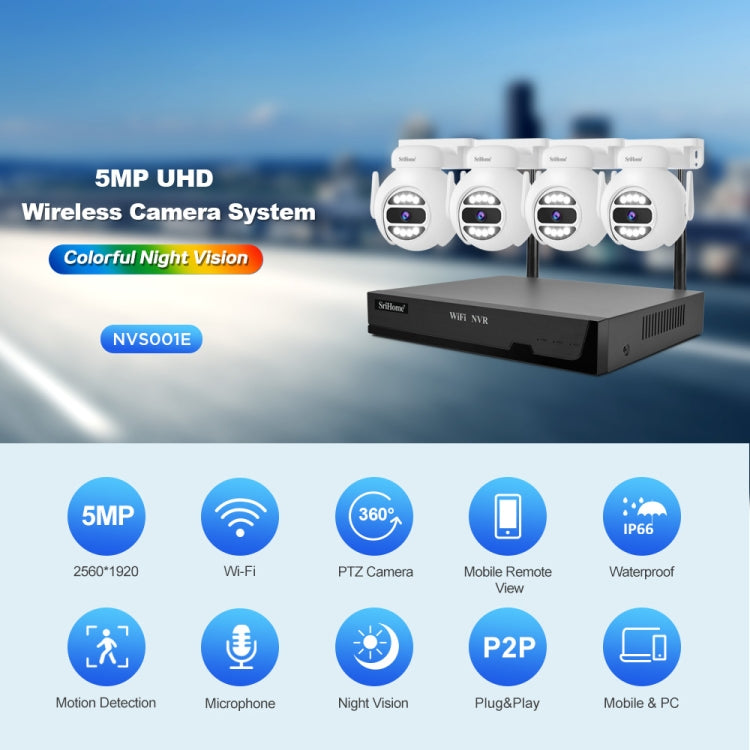 SriHome NVS001E-IPC047 Ultra HD 4 Channel WiFi Network Video Recorder Set — view 8