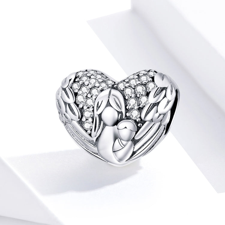 S925 Sterling Silver Pendant Motherly Love Relief Beads DIY Bracelet Necklace Accessories