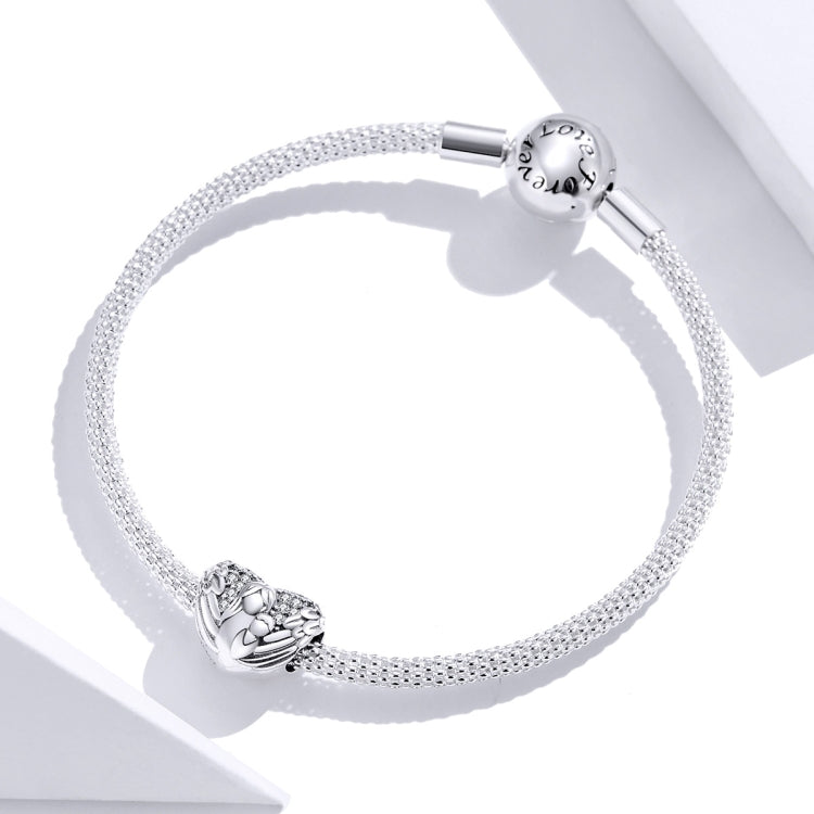 S925 Sterling Silver Pendant Motherly Love Relief Beads DIY Bracelet Necklace Accessories