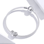S925 Sterling Silver Pendant Motherly Love Relief Beads DIY Bracelet Necklace Accessories