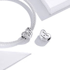 S925 Sterling Silver Pendant Motherly Love Relief Beads DIY Bracelet Necklace Accessories