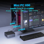 GXMO H90 Windows 11 Intel Core i7 11390H Processor Mini Computer — Without RAM & SSD