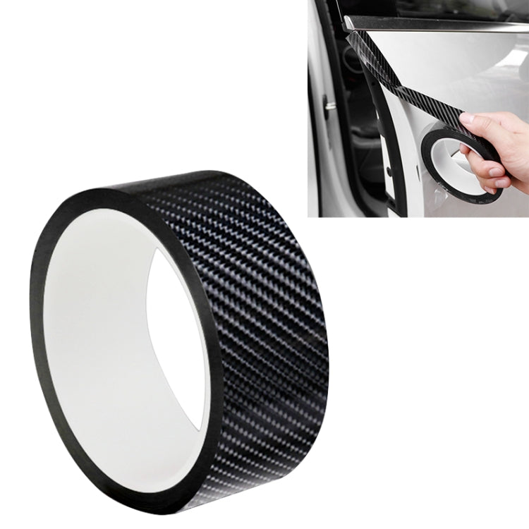 Universal Car Carbon Fiber Door Anti-collision Strip Protection Guards Trims Stickers Tape