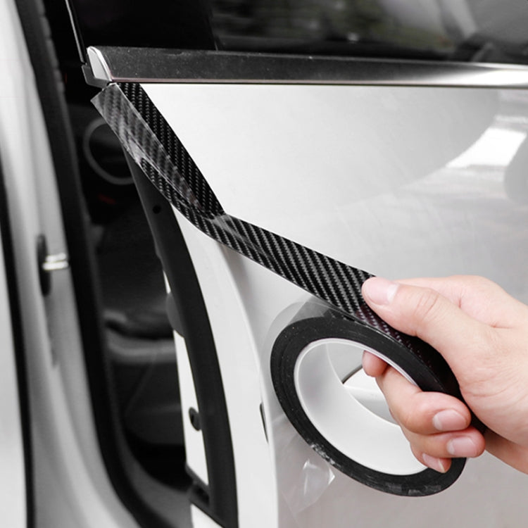 Universal Car Carbon Fiber Door Anti-collision Strip Protection Guards Trims Stickers Tape