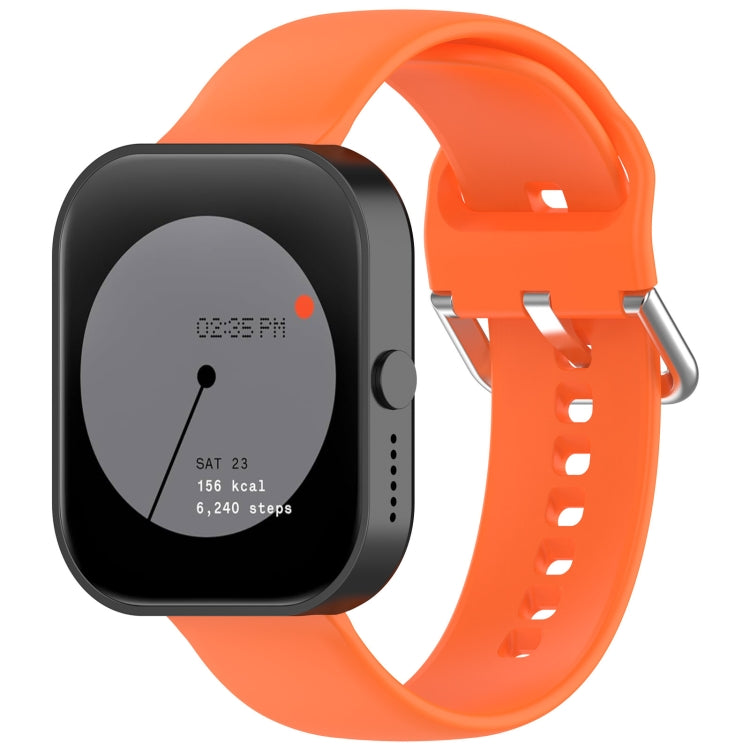 For Nothing CMF Watch Pro D395 / Watch Pro 2 22mm Solid Color Silver Buckle Silicone Watch Band — view 19