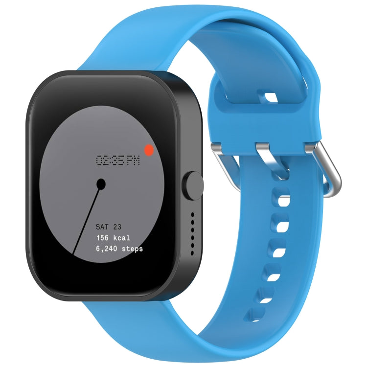 For Nothing CMF Watch Pro D395 / Watch Pro 2 22mm Solid Color Silver Buckle Silicone Watch Band — view 28