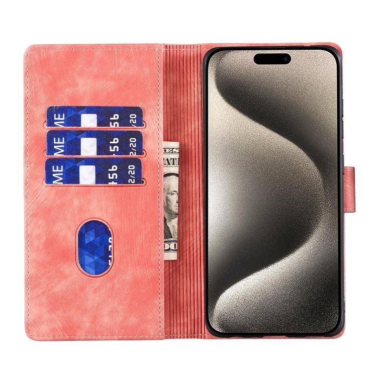 Pen Heart Cat Embossed Leather Phone Case