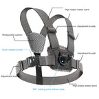 Adjustable Body Mount Belt Chest Strap with Mount & Screw