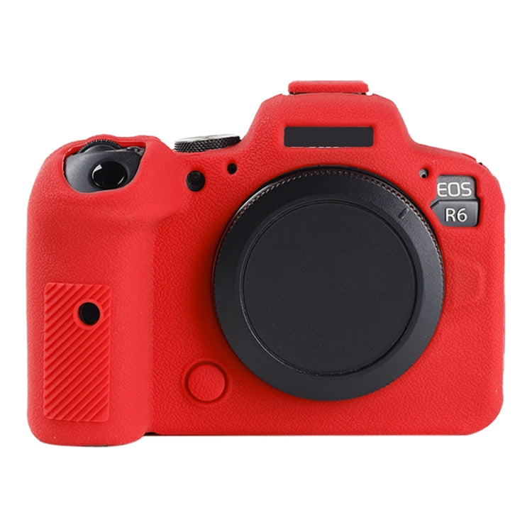 Litchi Texture Soft Silicone Protective Case — For Canon EOS R6 Mark II