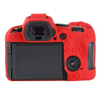 Litchi Texture Soft Silicone Protective Case — Red