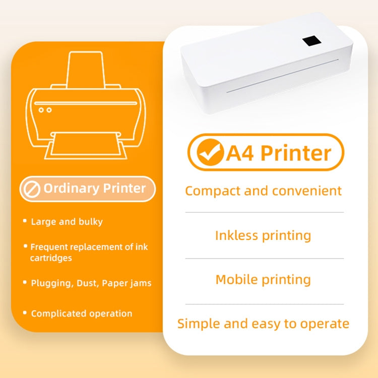 A4LE Portable Bluetooth HD Thermal Printer for Home Office Study — AU Plug
