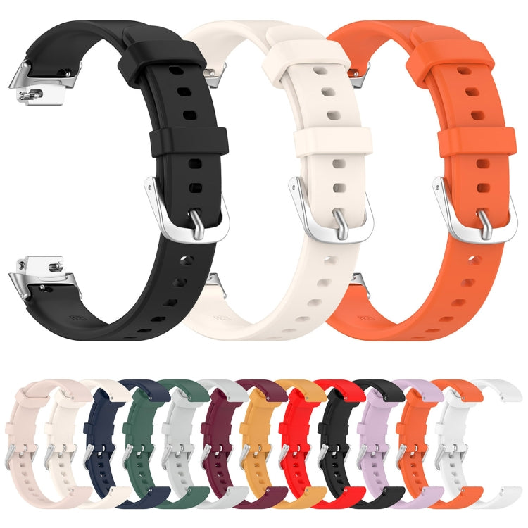 Universal Solid Color Silver Buckle Silicone Watch Band