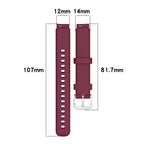 Universal Solid Color Silver Buckle Silicone Watch Band