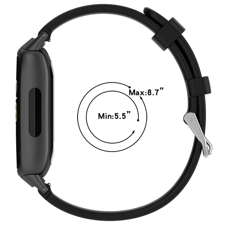 Universal Solid Color Silver Buckle Silicone Watch Band