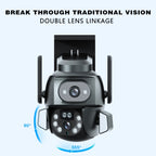 Q821 4MP Binocular Zoom Dual Light Source Outdoor IP67 Waterproof WiFi Camera