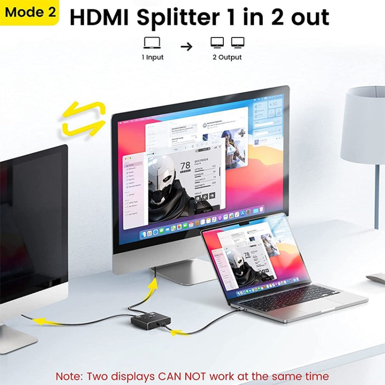 OZ 8K 60Hz 2 in 1 Out Two Ways HDMI Switcher