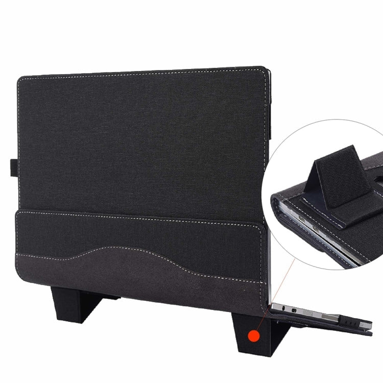 Cloth Texture Laptop Leather Case With Stand Function