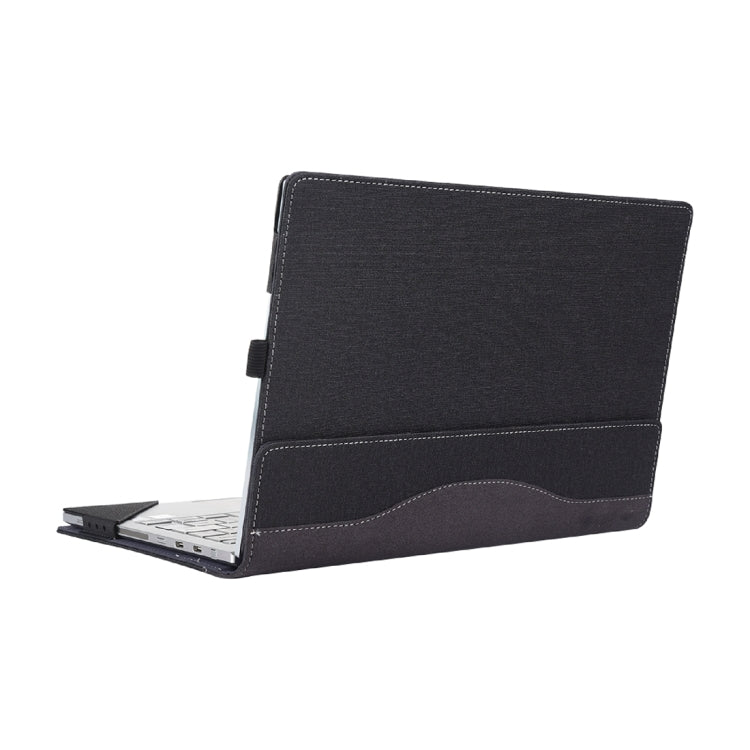 Cloth Texture Laptop Leather Case With Stand Function