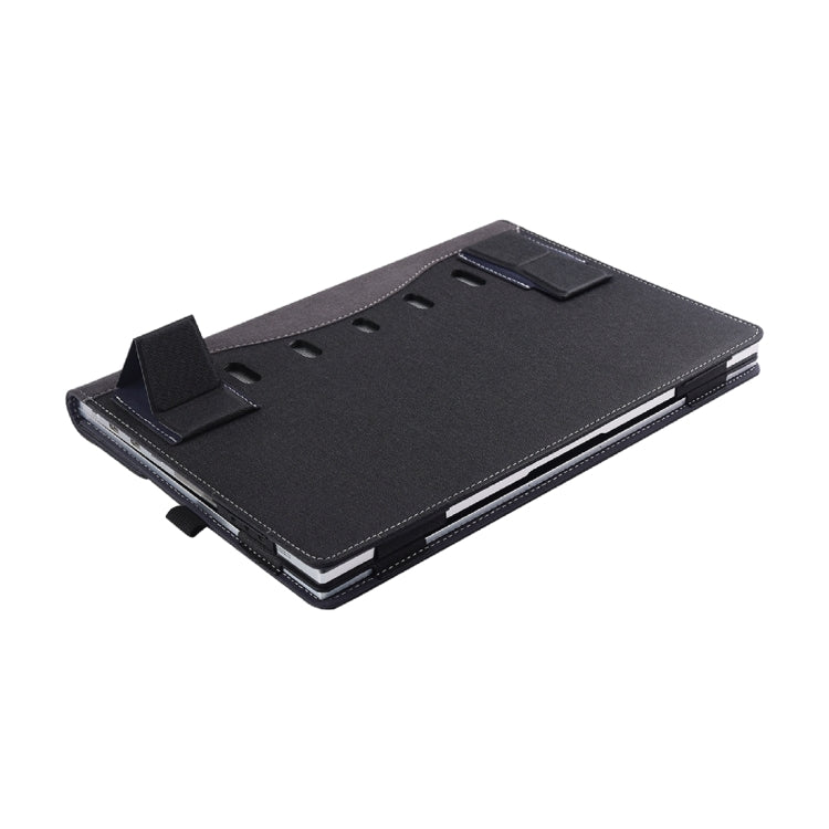 Cloth Texture Laptop Leather Case With Stand Function