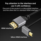 Elbow Head Spring Cable for DSLR Camera, HDTV to Micro HDTV — view 3