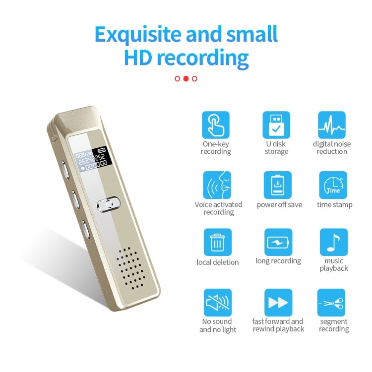JNN Q7 Mini Portable Voice Recorder with OLED Screen