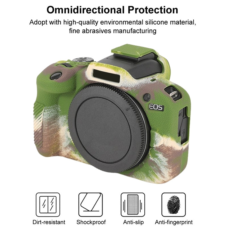 Litchi Texture Soft Silicone Protective Case — Camouflage