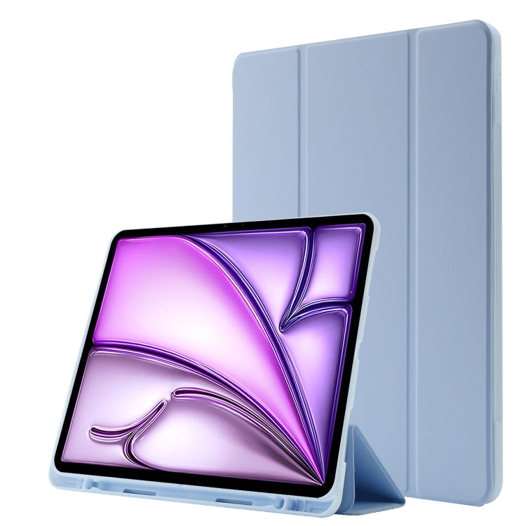 Skin Feel Tri-fold Leather Tablet Case with Pen Slot