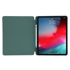 Skin Feel Tri-fold Leather Tablet Case with Pen Slot