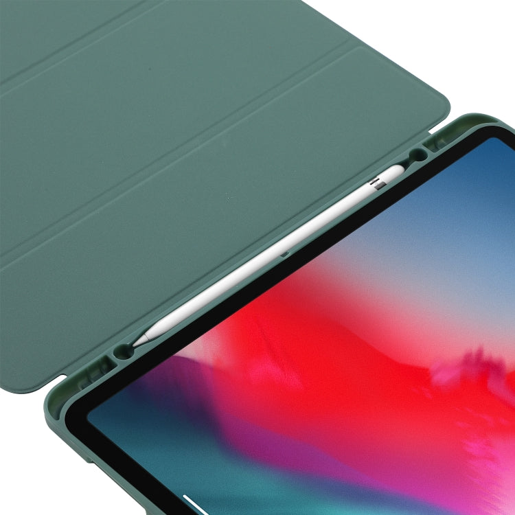 Skin Feel Tri-fold Leather Tablet Case with Pen Slot