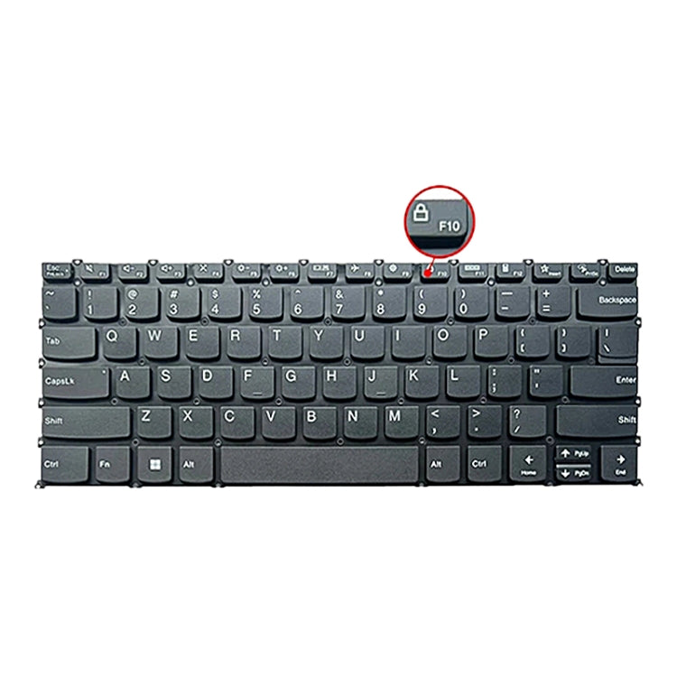 US Version Laptop Backlight Keyboard, F10 Key with Lock Icon