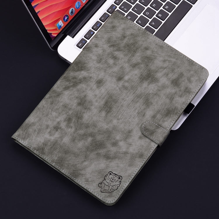 Embossed Tiger Pattern Leather Tablet Case