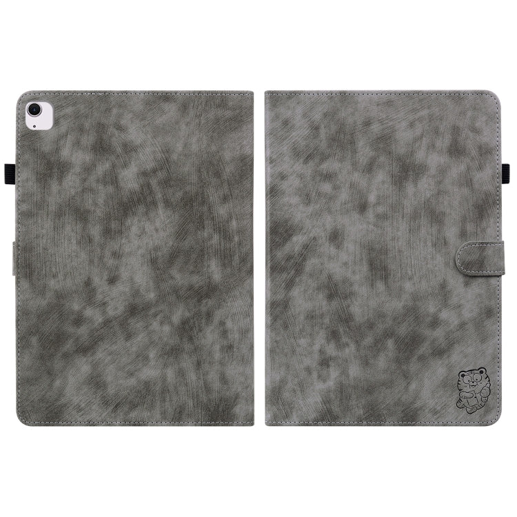 Embossed Tiger Pattern Leather Tablet Case
