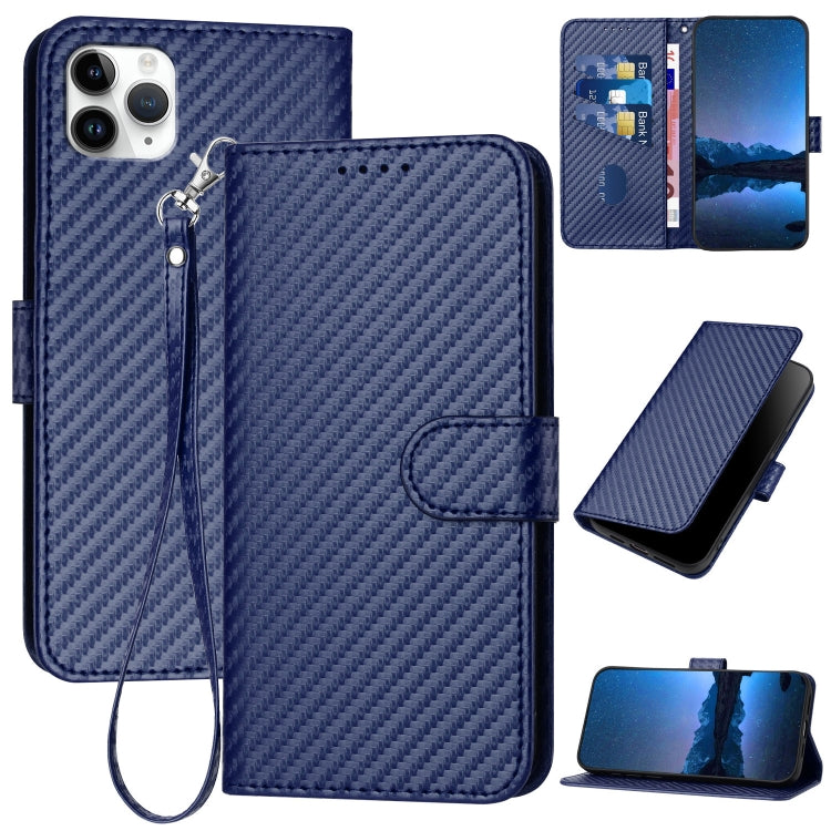 YX0070 Carbon Fiber Buckle Leather Phone Case with Lanyard — view 17
