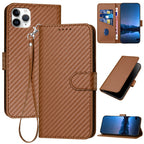 YX0070 Carbon Fiber Buckle Leather Phone Case with Lanyard — view 18